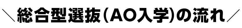 【画像】総合型選抜（AO入学）の流れ